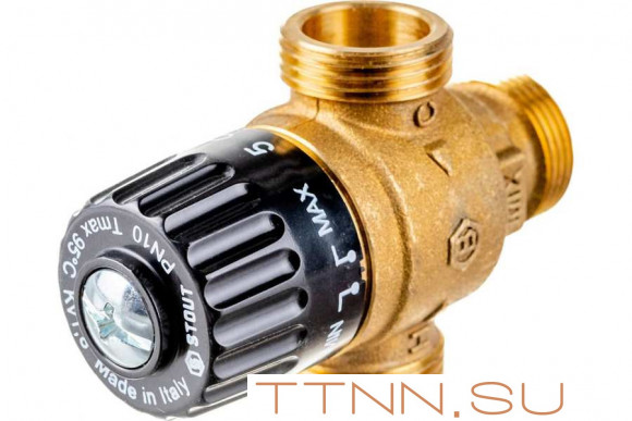 Смесительный клапан STOUT 3/4 НР 30-65°С KV 1,8