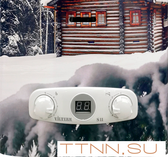 Газовый проточный водонагреватель VilTerm S11 Print (Зимний дом)