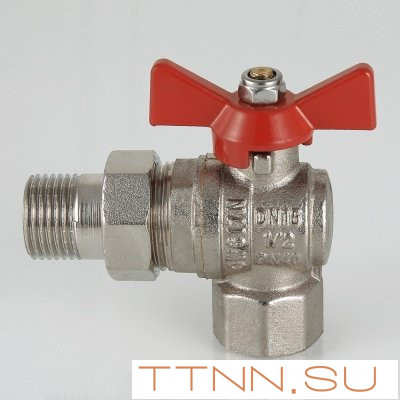 Кран шаровый с накидной гайкой угловой Valtec 1 VT.228.N.06