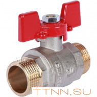 Шаровой кран 3/4" НР/НР, ручка бабочка ROMMER RBV-0007-0410220