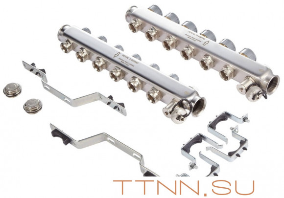 Для отопления Royal Thermo 1" ВР-3/4" НР, 4 выхода, нерж. (RTE 51.104)