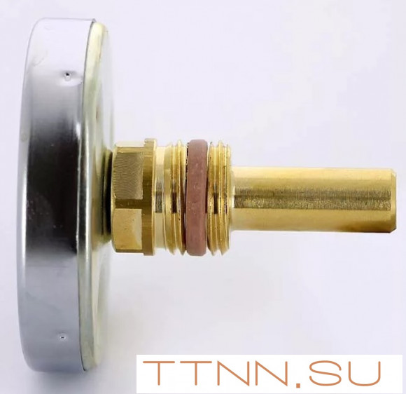 Термометр биметаллический с погружной гильзой Watts F+R801 (T) 63/50 резьба с самоуплотнением