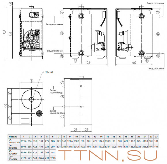 Напольный газовый котел Navien GA-23KN
