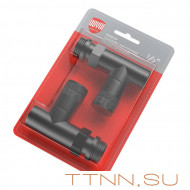 Набор вентелей Royal Thermo PIANO, ПРЯМОЙ, (2 шт) черный Набор вентелей Royal Thermo PIANO, ПРЯМОЙ, (2 шт) черный