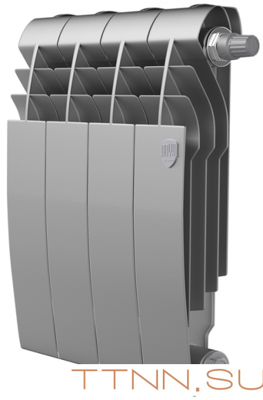 Биметаллический радиатор Royal Thermo BiLiner 350 /Silver Satin VR - 4 секц.