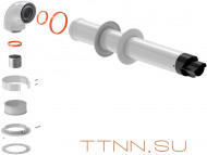 Коаксиальный дымоход Royal Thermo Комплект коаксиальный универсальный 60/100 - 1000мм Коаксиальный дымоход Royal Thermo Комплект коаксиальный универсальный 60/100 - 1000мм