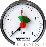 Манометр аксиальный Watts F+R101(MHA) 50/4x1/4"