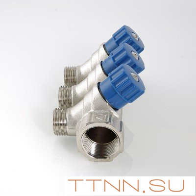 Коллектор с регулировочными вентилями и наружной резьбой Valtec 1*2*1/2 VT.560.N