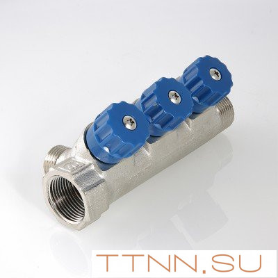 Коллектор с регулировочными вентилями и наружной резьбой Valtec 1*3*1/2  VT.560.N