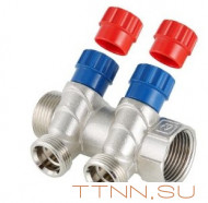 Коллектор с регулировочными вентилями и наружной резьбой Valtec 3/4*2*1/2 VT.560.N