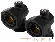 Набор нижнего подключения Royal Thermo угловой раздельный 3/4х3/4ЕК (черный) Набор нижнего подключения Royal Thermo угловой раздельный 3/4х3/4ЕК (черный)