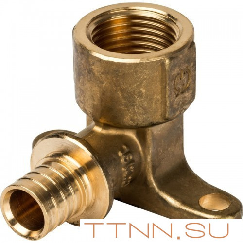 Угольник настенный с креплением 20xRp 1/2" для труб из сшитого полиэтилена