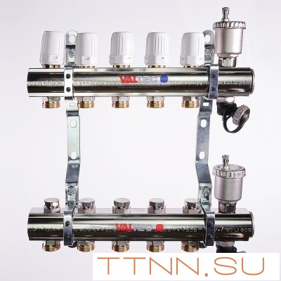 Для отопления VALTEC 1"х5 вых. Евроконус 3/4" Для отопления VALTEC 1"х5 вых. Евроконус 3/4"