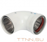 Отвод STOUT 90° DN80 для раздельного дымохода утепленный