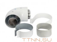 Отвод коаксиальный STOUT D60/100