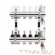 Коллекторная группа TIM 8 выходов KC008 без кранов латунь