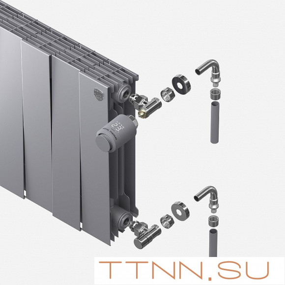 Набор термостатический Royal Thermo DESIGN PRO осевой М30х1,5 1/2" (Хром полированный)