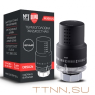 Термоголовка жидкостная Royal Thermo DESIGN М30х1,5 черный (корпус пластик)