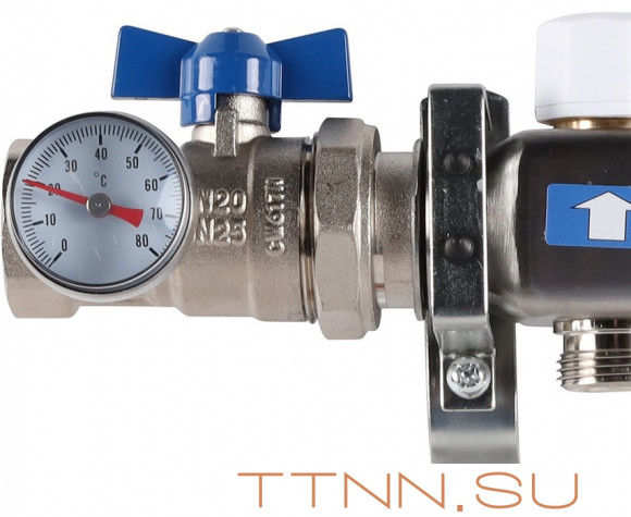 Для отопления Rommer 1"/3/4"x6 с запорными клапанами (RMS-3210-000006)