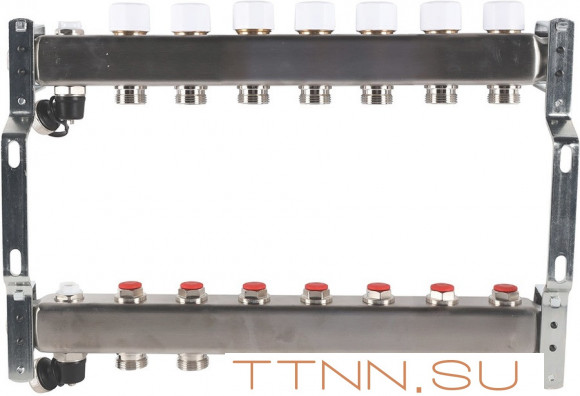 Для отопления Rommer 1"/3/4"x7 с запорными клапанами (RMS-3201-000007)