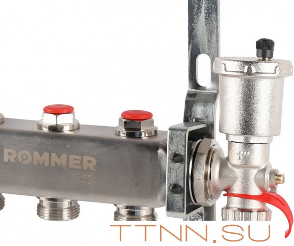 Для отопления Rommer 1"/3/4"x7 с запорными клапанами (RMS-3210-000007)
