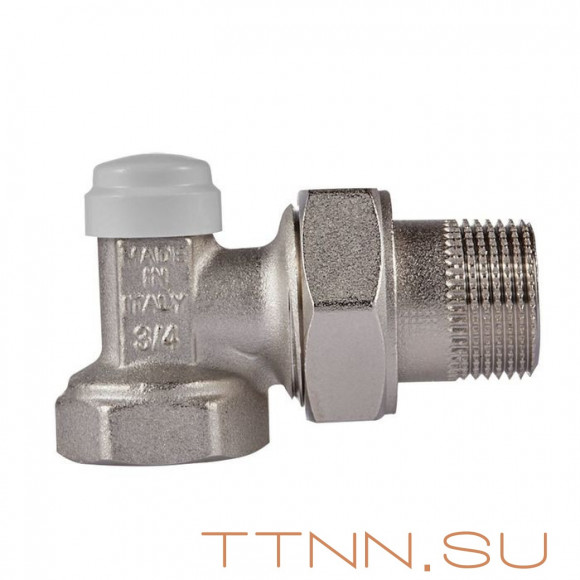 Набор термостатический Royal Thermo угловой М30х1,5 3/4" (никель)