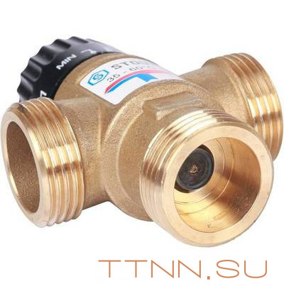 Смесительный клапан STOUT 1 НР 35-60°С KV 2,5 м3/ч