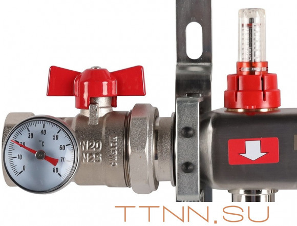 Для отопления Rommer 1"/3/4"x8 с расходомерами (RMS-1210-000008)