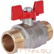 Шаровой кран 1" НР/НР, ручка бабочка ROMMER RBV-0007-0410225