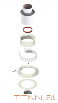 Адаптер коаксиальный вертикальный 60/100 для газовых котлов Baxi