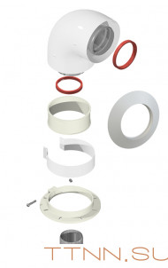 Колено подключения 90 диам. 60/100 для котлов Vaillant